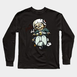 Skull Scooter Style Long Sleeve T-Shirt